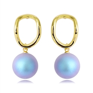 Picture of Top Swarovski Element Pearl Small Dangle Earrings