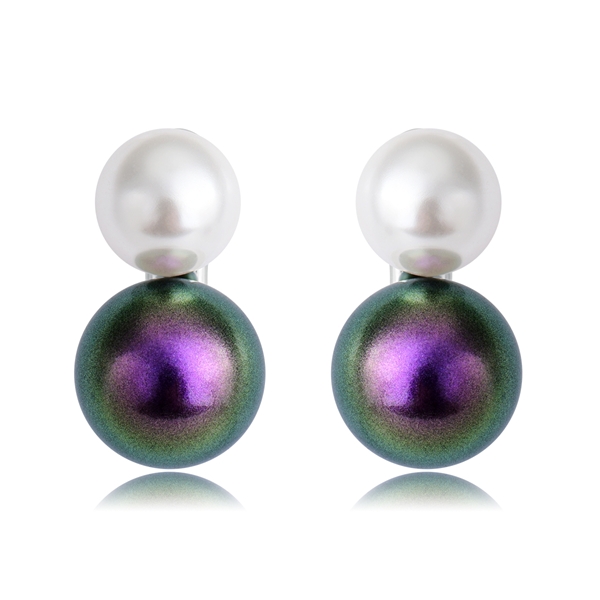 Buy White Blue Beaded Hoop Earrings Online | Peace N Beads – Peace N Beads  Design