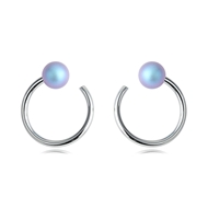 Picture of Recommended Blue Platinum Plated Stud Earrings with Member Discount