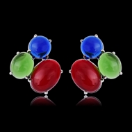 Picture of Zinc Alloy Colorful Stud Earrings in Exclusive Design