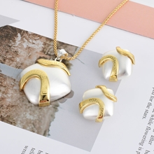 Show details for Zinc Alloy Casual Necklace and Earring Set in Flattering Style