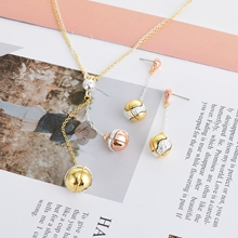 Show details for Sparkly Dubai Casual Necklace and Earring Set