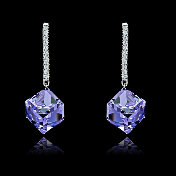 Picture of Independent Design Zinc-Alloy Platinum Plated Drop & Dangle