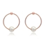 Show details for Trendy Style  Rose Gold Plated Venetian Pearl Stud