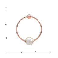 Picture of Trendy Style  Rose Gold Plated Venetian Pearl Stud