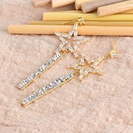 Show details for Great Swarovski Element Copper or Brass Dangle Earrings