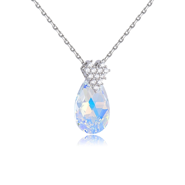 Picture of Designer Platinum Plated Colorful Pendant Necklace with Easy Return