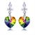 Picture of Brand New Colorful Platinum Plated Dangle Earrings with Full Guarantee