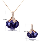 Picture of Unusual Casual Artificial Crystal Necklace and Earring Set
