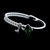 Picture of Fast Selling Green Platinum Plated Fashion Bangle Factory Direct Supply