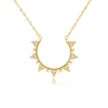 Show details for Delicate Gold Plated Pendant Necklace with Fast Delivery