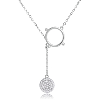 Show details for Sparkly Casual Platinum Plated Pendant Necklace