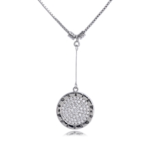 Show details for Stylish Casual Platinum Plated Pendant Necklace