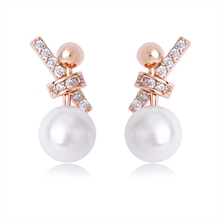Show details for Delicate Cubic Zirconia White Stud Earrings