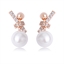 Show details for Delicate Cubic Zirconia White Stud Earrings