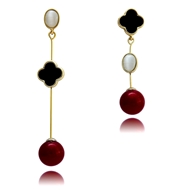 Picture of Durable Red Champagne Gold Plated Drop & Dangle