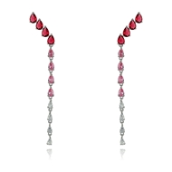 Picture of Great Value Red Big Dangle Earrings with Member Discount