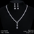 Picture of Copper or Brass Platinum Plated Necklace and Earring Set From Reliable Factory