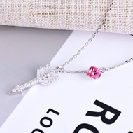 Show details for Pink 925 Sterling Silver Pendant Necklace from Reliable Manufacturer
