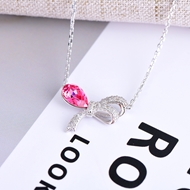 Show details for Sparkling Casual Platinum Plated Pendant Necklace
