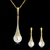 Picture of Great Value White Rose Gold Plated Necklace and Earring Set with Full Guarantee