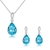 Picture of Classic Blue Necklace and Earring Set with Speedy Delivery