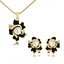 Show details for Affordable Zinc Alloy Gold Plated Necklace and Earring Set from Top Designer