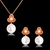Picture of Purchase Rose Gold Plated White Necklace and Earring Set Exclusive Online