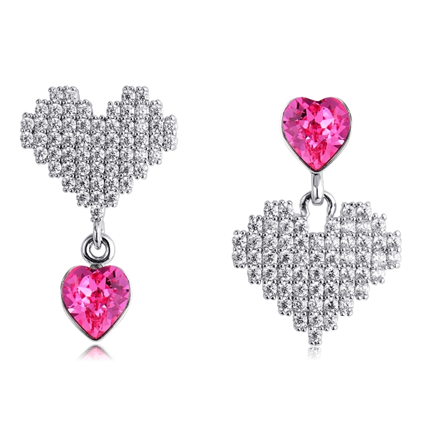 Picture of New Season Pink Zinc Alloy Stud Earrings with SGS/ISO Certification
