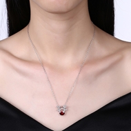 Picture of Fashion Platinum Plated Pendant Necklace with Fast Delivery