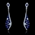 Picture of Trendy Design Dark Blue Cubic Zirconia Drop & Dangle