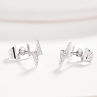 Picture of Brand New White Casual Stud Earrings with Full Guarantee