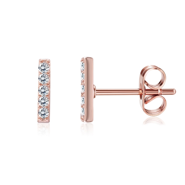 Picture of Copper or Brass Rose Gold Plated Stud Earrings Online