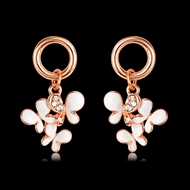 Picture of White Rose Gold Plated Dangle Earrings with Speedy Delivery