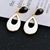 Picture of Delicate Enamel White Dangle Earrings