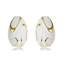 Show details for Distinctive White Enamel Stud Earrings As a Gift