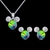 Picture of Sparkly Casual Platinum Plated Necklace and Earring Set