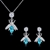 Picture of Delicate Swarovski Element Zinc Alloy Necklace and Earring Set