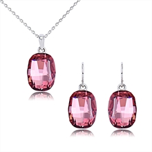 Show details for Wholesale Platinum Plated Casual Necklace and Earring Set with No-Risk Return