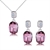 Picture of Impressive Purple Fashion Necklace and Earring Set with Low MOQ