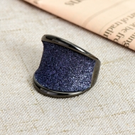 Picture of Hypoallergenic Gunmetal Plated Flash sand Fashion Ring Online Shopping