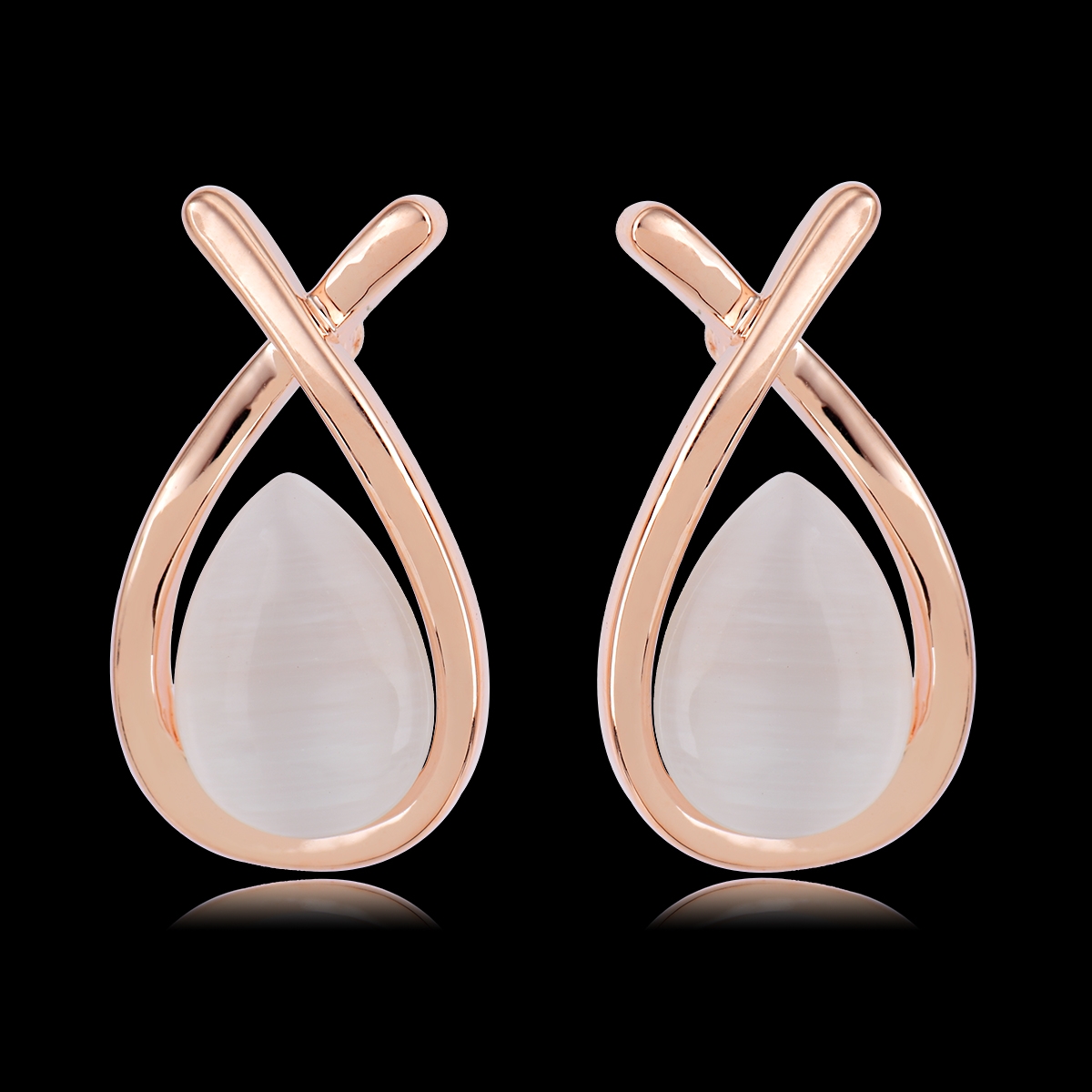 Fashionable Casual White Stud Earrings