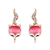 Picture of Pretty Opal Rose Gold Plated Dangle Earrings