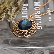 Show details for Hypoallergenic Rose Gold Plated Fashion Pendant Necklace with Easy Return