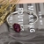 Picture of Fabulous Platinum Plated Wine Red Bangles