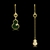 Picture of Copper or Brass Green Dangle Earrings with Full Guarantee