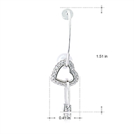 Picture of Delicate Platinum Plated Dangle Earrings Online Only