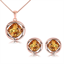 Show details for Classic Zinc Alloy Necklace and Earring Set with Fast Delivery
