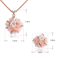 Picture of Exclusive Classic Rose Gold Plated Necklace and Earring Set with Full Guarantee