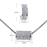 Picture of Fashion Cubic Zirconia Platinum Plated Necklace and Earring Set